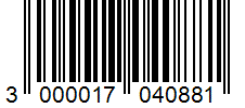 Barcode 3000017040881