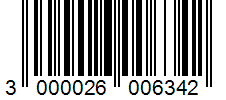 Barcode 3000026006342
