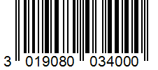 Barcode 3019080034000