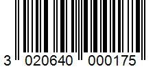 Barcode 3020640000175