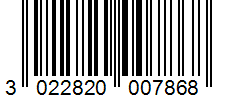 Barcode 3022820007868