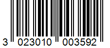 Barcode 3023010003592