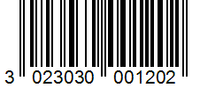 Barcode 3023030001202