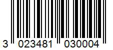 Barcode 3023481030004