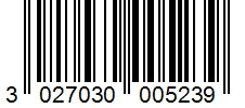 Barcode 3027030005239