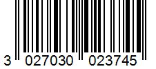 Barcode 3027030023745