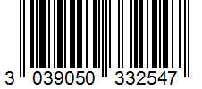 Barcode 3039050332547