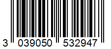 Barcode 3039050532947