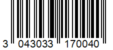 Barcode 3043033170040