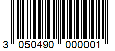 Barcode 3050490000001
