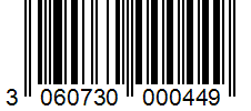Barcode 3060730000449