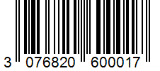 Barcode 3076820600017