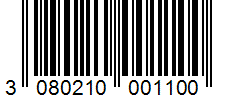 Barcode 3080210001100