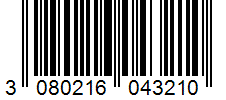 Barcode 3080216043210
