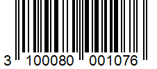 Barcode 3100080001076