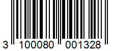 Barcode 3100080001328