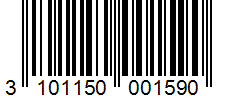 Barcode 3101150001590
