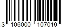 Barcode 3106000107019