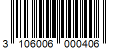 Barcode 3106006000406