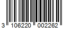 Barcode 3106220002262