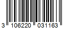 Barcode 3106220031163