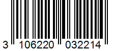 Barcode 3106220032214