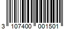 Barcode 3107400001501