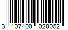 Barcode 3107400020052