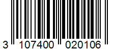 Barcode 3107400020106