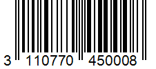 Barcode 3110770450008