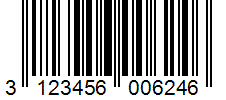 Barcode 3123456006246