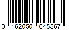 Barcode 3162050045367