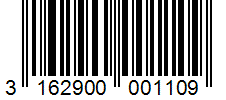 Barcode 3162900001109