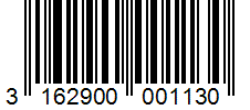 Barcode 3162900001130