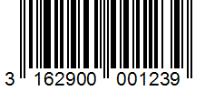 Barcode 3162900001239