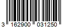 Barcode 3162900031250