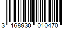 Barcode 3168930010470