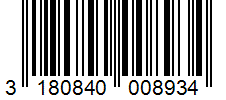 Barcode 3180840008934