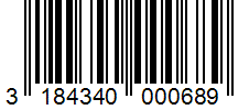 Barcode 3184340000689