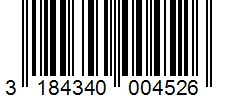 Barcode 3184340004526