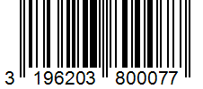 Barcode 3196203800077