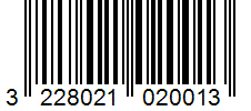 Barcode 3228021020013