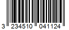 Barcode 3234510041124