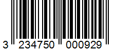 Barcode 3234750000929