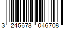 Barcode 3245678046708