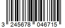 Barcode 3245678046715