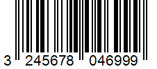 Barcode 3245678046999