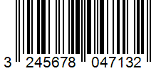 Barcode 3245678047132