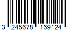 Barcode 3245678169124
