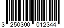 Barcode 3250390012344